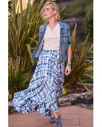 Joe Browns - Check Print Hanky Hem Maxi Skirt - Lyst