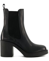 Dune - Pinaz Block-heel Leather Ankle Boots - Lyst