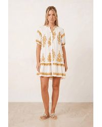 Style Cheat - Placement Print Mini Dress - Lyst