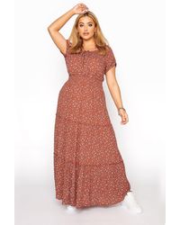 Yours - Puff Sleeve Maxi Smock Dress - Lyst