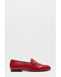 Dorothy Perkins - Leather Red Liza Loafer - Lyst