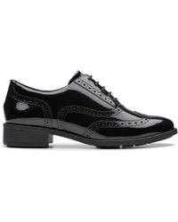 Clarks - Havisham Oak Patent Brogues, Lace Up - Lyst