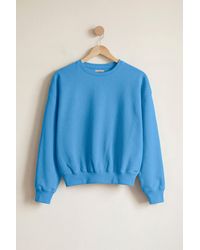 Enorsia - Oversized Terry Crop Sweatshirt - Lyst