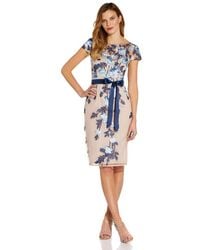 Adrianna Papell - Embroidered Sheath Dress - Lyst