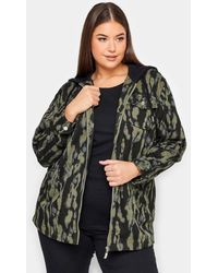 Yours - Printed Hooded Shacket - Lyst