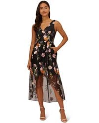 Adrianna Papell - Embroidered High Low Dress - Lyst