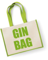 60 SECOND MAKEOVER - Large Jute Bag Gin Bag Green Bag New Mum - Lyst