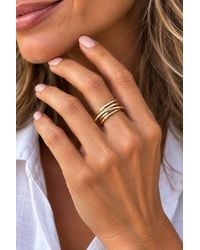 Otis Jaxon London - Square Wire Overlapping Sterling Ring - Lyst