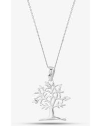 T.H.Baker - Sterling Cubic Zirconia Tree Necklace 8.68.4622 - Lyst