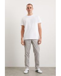 Burton - Stone Slim Fit Check Concealed Waistband Vent Trousers - Lyst