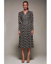 Jolie Moi - Puff Long Sleeve Jersey Midi Dress - Lyst