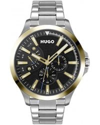 HUGO - Leap Plated Stainless Steel Fashion Analogue Quartz Watch - 1530174 - Lyst