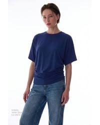 Penti - Modal Waist Detail Textured T-Shirt With Gathers - Lyst