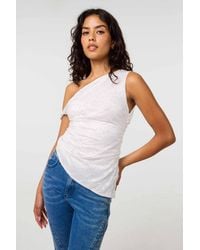 Pink Vanilla - Diamante Lace Off-Shoulder Top - Lyst