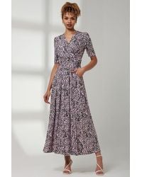 Jolie Moi - Jersey Wrap Front Maxi Dress - Lyst