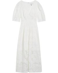 Ted Baker - Agnel Three Quarter Sleeve V-Neck Regular Fit Midi Dress - Lyst