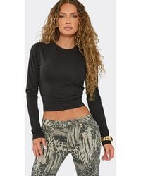 EGO - Fitted Long Sleeve Crew Neck Top - Lyst