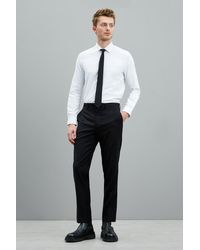Burton - Slim Fit Black Stretch Tuxedo Trouser - Lyst