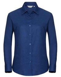 Russell - Oxford Easy-Care Long-Sleeved Shirt - Lyst