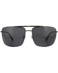 Police - Rectangle Matte Gunmetal Smoke Grey Spl965 Origins 11 Sunglasses - Lyst