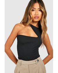 Boohoo - Ribbed Cut Out Bodysuit - Lyst