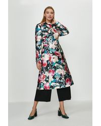Coast - Floral Jacquard Trench Coat - Lyst