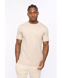 Crosshatch - Preece Crew Neck Cotton T-Shirt With High Build Logo Print - Lyst