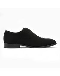 Infinity Leather - Faux Suede Leather Lace-Up Derby Oxford Shoes - Lyst
