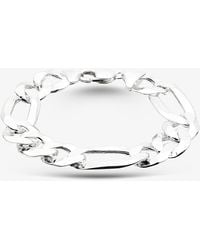 T.H.Baker - Sterling Flat Figaro Chain Bracelet 8.25.0184 - Lyst