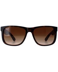 Ray-Ban - Rectangle Rubber Light Havana Gradient Sunglasses - Lyst