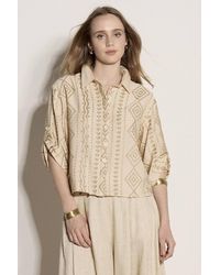 Apricot - Geometric Shimmer Embroidered Shirt - Lyst