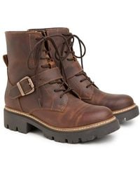 Celtic & Co. - Strap Detail Lace Up Ankle Boots - Lyst
