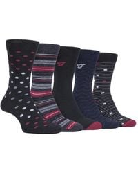 Farah - 5 Pack Polka Dot Patterned Cotton Dress Socks - Lyst