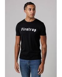 Firetrap - Regular Fit Cotton T-Shirt With Logo - Lyst