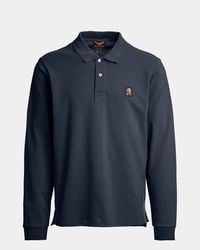 Parajumpers - Long Sleeve Collared Logo Detail Polo Shirt - Lyst