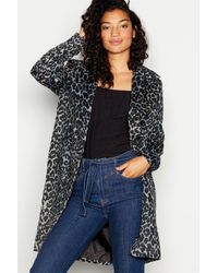 Red Herring - Blue Leopard Print Ovoid Double-breasted Coat - Lyst