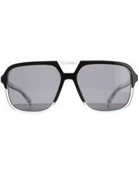 Dolce & Gabbana - Aviator Top Black On Crystal Dark Grey Polarised Dg4354 Sunglasses - Lyst