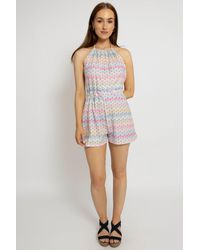 Cutie London - Breezy Halter Playsuit Dress With Open Back - Lyst