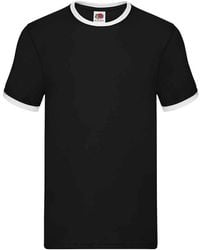 Fruit Of The Loom - Ringer Contrast T-Shirt - Lyst