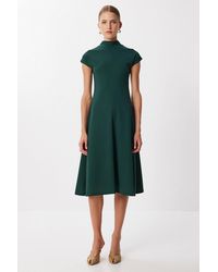 Happiness İstanbul - A-Line Midi Dress With Half Turtleneck - Lyst