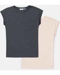 Dorothy Perkins - Tall 2 Pack Roll Sleeve T-shirt - Lyst