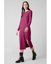 Enorsia - Ruched Button Decor Long Sleeve Tunic Dress - Lyst