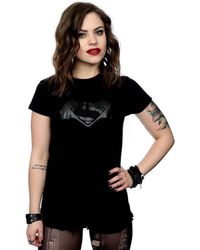 Dc Comics - Batman V Superman Logo Print Cotton T-shirt - Lyst