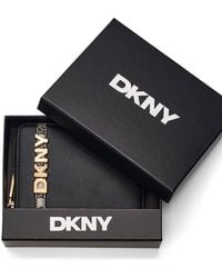 DKNY - Avril Small Zip Around Wallet - Lyst