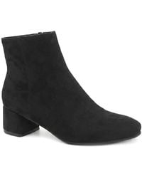 Pavers - Smart Block Heel Ankle Boots With Warm Lining - Lyst