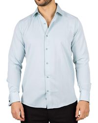 TruClothing - Long Sleeve Regular Fit Double Cuff Twill Oxford Shirt - Lyst