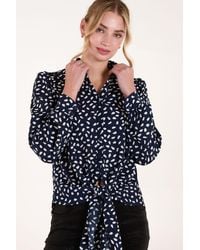 Blue Vanilla - Abstract Polka Dot Oversized Shirt - Lyst