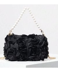 AJVANI - Flower Rose Ruffle Wedding Evening Clutch Bag - Lyst