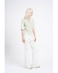 Shnoo - Collared-V-Neck Short-Sleeve-Top - Lyst