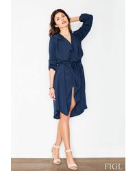 Love Lace - Wrap Front Waist Tie Day Dress With Pockets - Lyst